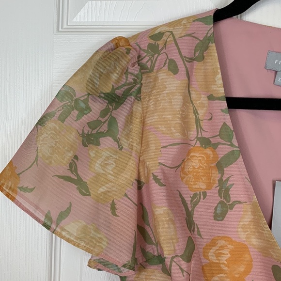 NWT Finders Keepers x Anthropologie petal rose meadows top sz xsp - Picture 2 of 7